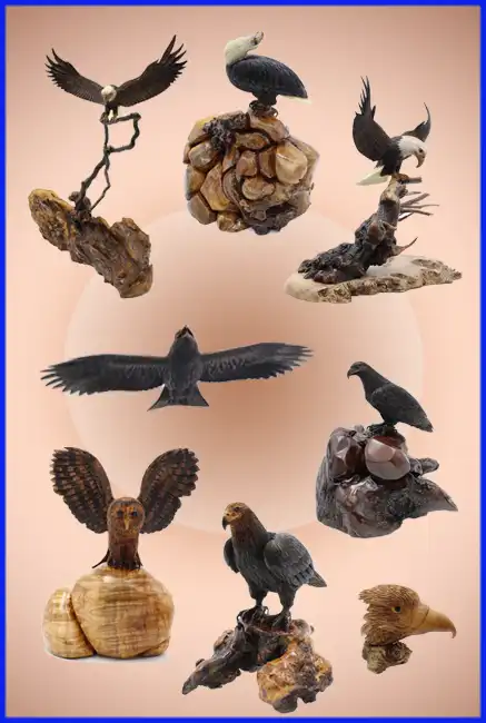 Birds of Prey woodcarving